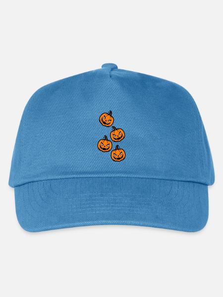 Kürbis Halloween - Kinder Basecap - Pfauenblau