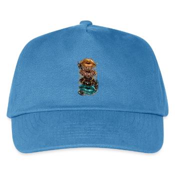 Glamouröse Lippenkaskade - Kinder Basecap - Pfauenblau - Vorne