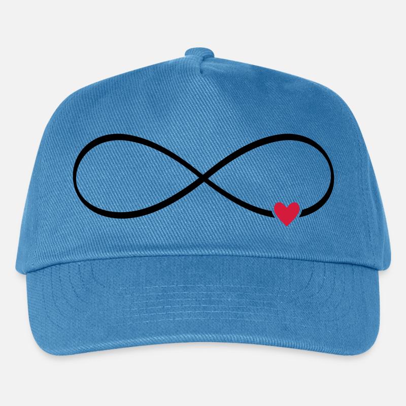 Herz unendlichkeit Zeichen Symbol Geschenk - Kinder Basecap - Pfauenblau