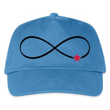 Stern Unendlichkeit Symbol Unendlichkeitszeichen - Kinder Basecap - Pfauenblau - Vorne
