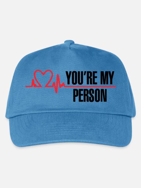 Du bist meine Person - Kinder Basecap - Pfauenblau