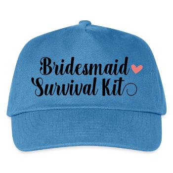 Bridesmaid Survival Kit! Personalisierbar - Kinder Basecap - Pfauenblau - Vorne