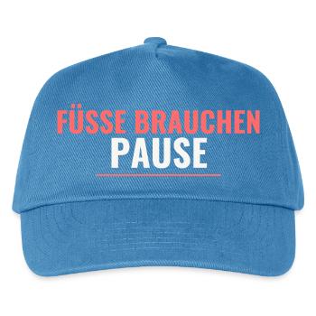 Füße brauchen Pause – Geschenk für Läufer - Kinder Basecap - Pfauenblau - Vorne
