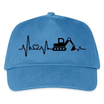 Excavator construction site construction worker excavator driver gift - Kids’ Baseball Cap - peacock-blue - Front