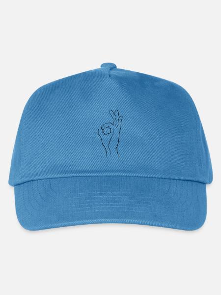 Perfekt! Super! Exzellent! - Hand im Loch - Kinder Basecap - Pfauenblau