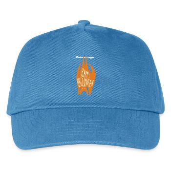 Fröhliche Halloween Fledermaus-Silhouette - Kinder Basecap - Pfauenblau - Vorne