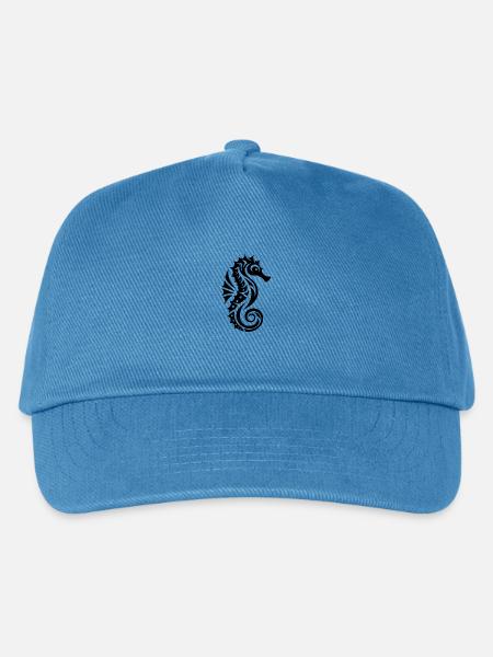 Schwimmtraining Wasser Seepferdchen - Kinder Basecap - Pfauenblau