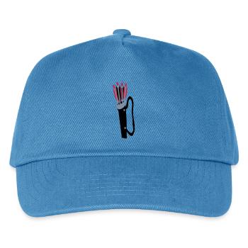 Archery quiver and arrows design by Patjila - Kids’ Baseball Cap - peacock-blue - Front