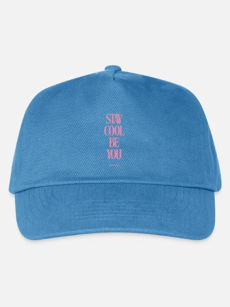 Stay Cool Be You Always - Kinder Basecap - Pfauenblau