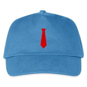 Rote Krawatte - Kinder Basecap - Pfauenblau - Vorne