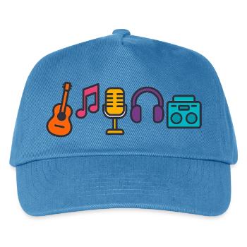 Music Passion Sound Waves Design Gift - Kids’ Baseball Cap - peacock-blue - Front