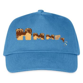 Schoko Waffel lecker - Kinder Basecap - Pfauenblau - Vorne
