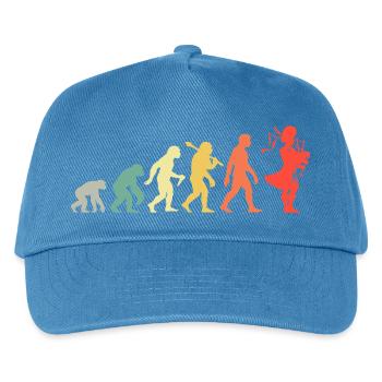 Retro Dudelsack Evolution Für Dudelsackspieler - Kinder Basecap - Pfauenblau - Vorne