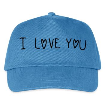 Je t’aime Écriture - Casquette de baseball Enfant - bleu paon - Devant