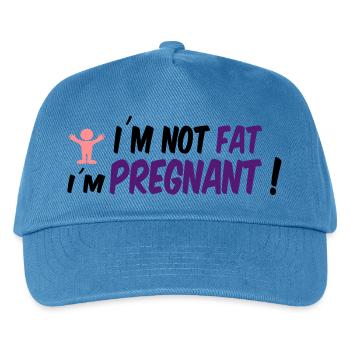 schwanger - Kinder Basecap - Pfauenblau - Vorne