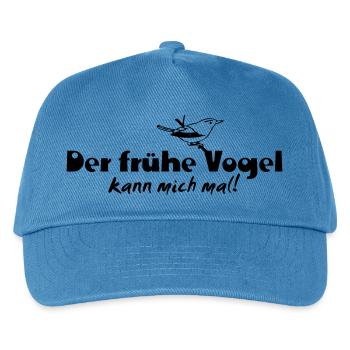 Der frühe Vogel kann mich mal - Kinder Basecap - Pfauenblau - Vorne