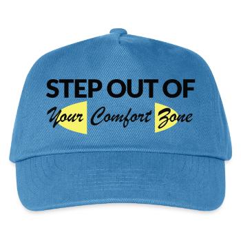 Step Out of Your Comfort Zone - Kinder Basecap - Pfauenblau - Vorne