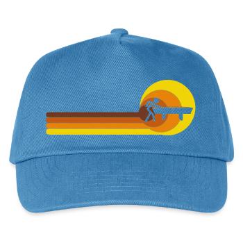  Billardtisch Billard Pool Vintage 70er 80er - Kinder Basecap - Pfauenblau - Vorne