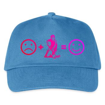 Ein Motiv nur für Unihockey - Kinder Basecap - Pfauenblau - Vorne