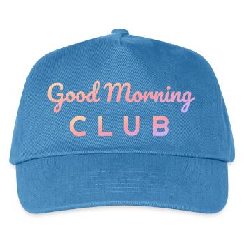 Good Morning Club – Sonnenaufgang Schrift - Kinder Basecap - Pfauenblau - Vorne