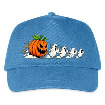 HALLOWEEN KÜRBIS GEIST - Kinder Basecap - Pfauenblau - Vorne