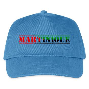 Martinique rot grün schwarz - Kinder Basecap - Pfauenblau - Vorne