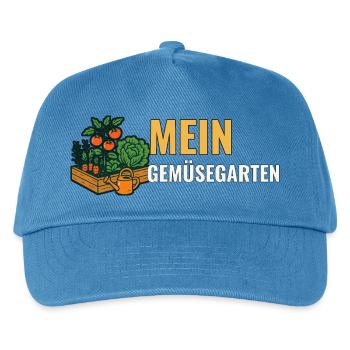 Gemüsegarten Geschenk für Gartenfreunde. - Kinder Basecap - Pfauenblau - Vorne