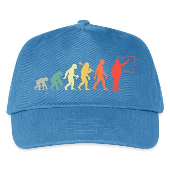 Retro Lehrer Evolution Für Lehrer und Professoren - Kinder Basecap - Pfauenblau - Vorne