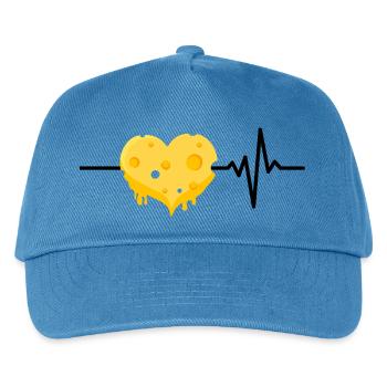 Cheese is my life, heartbeat, cheese lover - Kids’ Baseball Cap - peacock-blue - Front