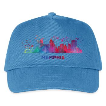 Memphean Skyline Memphis - Kinder Basecap - Pfauenblau - Vorne