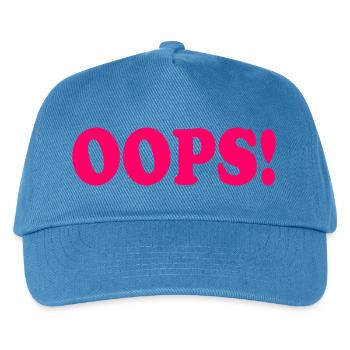 Oops - Kinder Basecap - Pfauenblau - Vorne