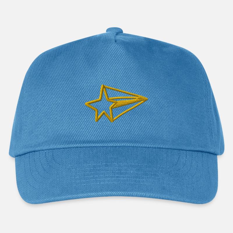 Stern bestickt - Kinder Basecap - Pfauenblau