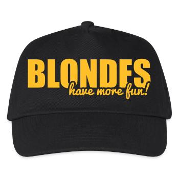 Blondes have more fun! - Kinder Basecap - Schwarz - Vorne