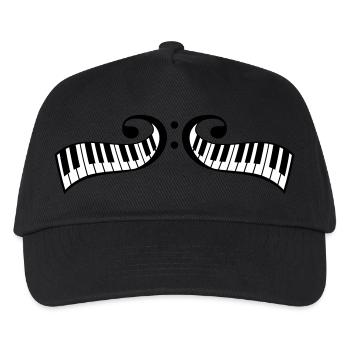 Touches de piano Touche de basse Clavier de symbole de basse - Casquette de baseball Enfant - noir - Devant