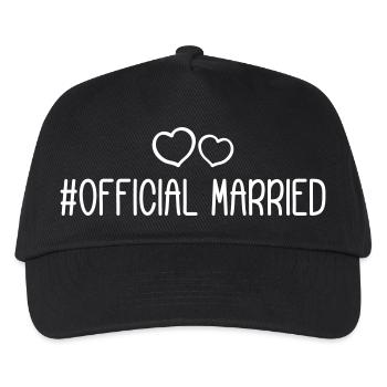 Married Wedding Heart - Kids’ Baseball Cap - black - Front