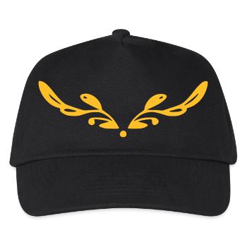 Ranke Linie Ornament - Kinder Basecap - Schwarz - Vorne
