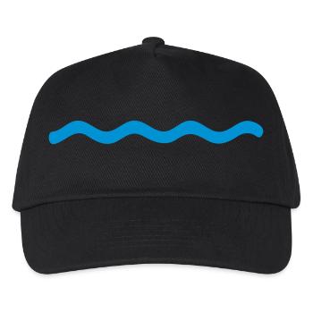 Wellen - Kinder Basecap - Schwarz - Vorne