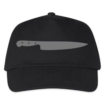 kitchen utensil knife chef kitchenwa - Kids’ Baseball Cap - black - Front