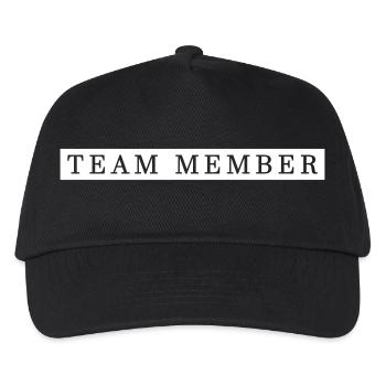 Team Mitglied Gruppe - Kinder Basecap - Schwarz - Vorne
