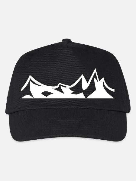Berge - Kinder Basecap - Schwarz