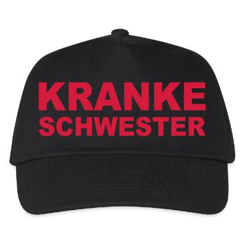 Krankenschwester - Kinder Basecap - Schwarz - Vorne