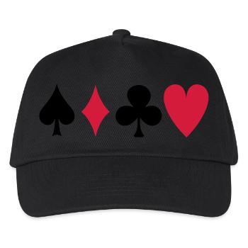 poker - Kinder Basecap - Schwarz - Vorne