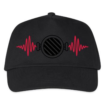 Frequenz Kohlegrill Barbecue Herzschlag - Kinder Basecap - Schwarz - Vorne