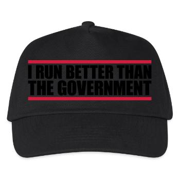 run better than government - Kids’ Baseball Cap - black - Front