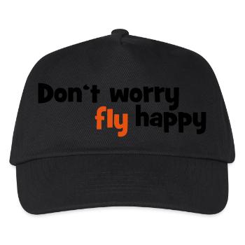 2541614 14062224 fliegen - Kinder Basecap - Schwarz - Vorne