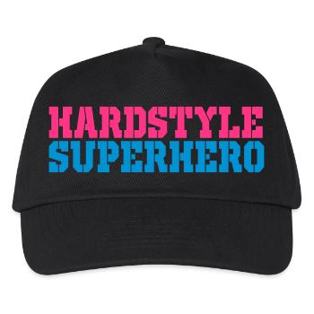 Hardstyle Superheld - Kinder Basecap - Schwarz - Vorne