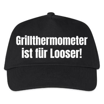 Thermomètre à gril pour griller - Casquette de baseball Enfant - noir - Devant