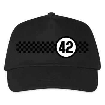 Racing 42 - Kinder Basecap - Schwarz - Vorne