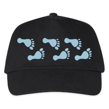 baby feet - Kids’ Baseball Cap - black - Front