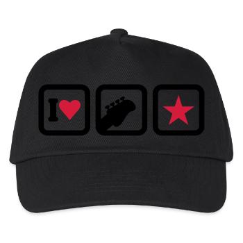 I heart rock stars (2c) - Kids’ Baseball Cap - black - Front